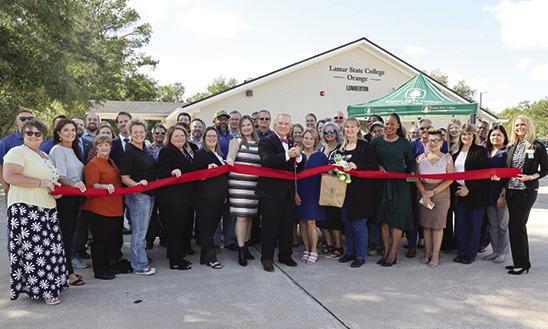 A crowd gathered on Wednesday, Oct.18,for a ribbon cutting for a satellite location for Lamar State College Orange on South Main Street in Lumberton. See story on page 5A. Courtesy photo