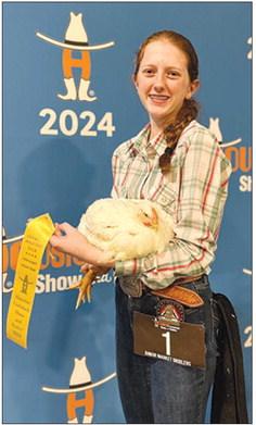 Kaylee Abercrombie of the Kountze Kids 4-H Club attended the Houston Livestock Show &amp; Rodeo and placed 61st making the auction with her poultry project. Courtesy photo