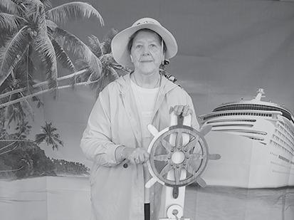 PHOTO COURTESY OF SILSBEE OAKS Wanda Merrill is ready for sand, sun, and fun at Silsbee Oaks’ cruise ship activity.