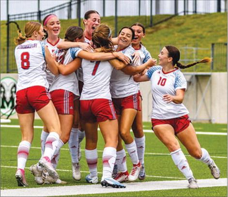 The Lady Raiders celebrate just 17 minutes into the game when Brooke Martin (7) scored on a bending corner kick.That would be the only goal of the game as Lumberton beat Vidor 1-0 in the Regional Final for UIL Soccer.The Lady Raiders are heading back to the State tournament for the third year in a row. Brent Guidry photo