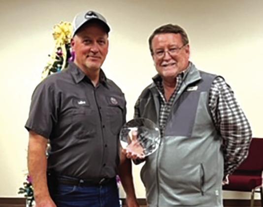Mike Hoke, was presented Employee of the Year designation by the City of Silsbee at the council meeting Monday evening. He mows for the city and his work has drawn a lot of compliments from the public about him. Roger Martin, public works director, and Dee Ann Zimmerman, city manager say that he is a great worker that goes over and beyond and they are proud to have him on the city staff. Courtesy Photo
