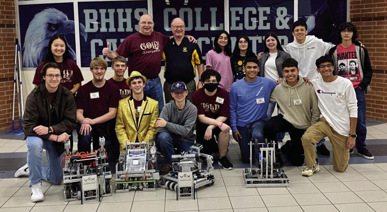 Silsbee High School robotics teams competed with over 50 teams at Barbers Hill High School in the robotics competition with three of the teams’ robots combined to win 24 matches. For more photos, see page 2A.