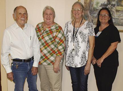 New SCAT officers were elected at a meeting held last Saturday night at the SCAT building in Kountze.Those elected were,from left,Roy Brown, president; Shela Fancher, vice president; Barbara Greer, secretary-treasurer; and Alicia Lockhart, executive board member. Dan Eakin photo