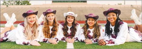 Officers for the 2023 Silsbee High School Tigerettes are,from left,Sergeant Molli McCoy,1st Lieutenant Emily Nelson,Captain Lorelai Marble,2nd Lieutenant Kimberly Cordero and Sergeant Zoe Miller. Courtesy Photo