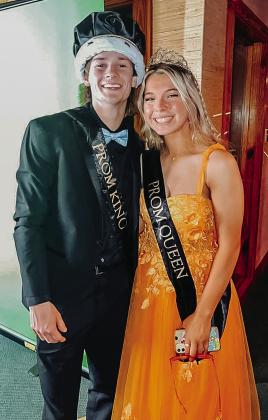 Seniors Jody Isbell and Alli Powell were crowned as Evadale Prom King and Queen Saturday, April 1st at the Brentwood Country Club in Beaumont. Courtesy Photo