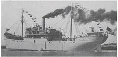 Merchant ships such as this one were built in Beaumont during World War I and left in the water after they became unnecessary to deliver supplies to military overseas as World War I ended. Bill Milner of Buna recently located five of these ships in the Neches River but many more are yet to be located. Coutesy Photo