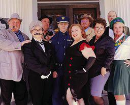 The cast members of ‘Murder Me Once’ pose in their costumes.The play will run every weekend in April at the Silsbee Little Theatre, located at 106 6th Street. Courtesy photo