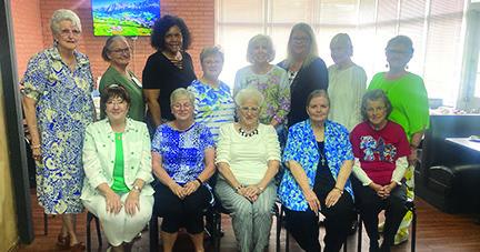 Members of the Silsbee Woman’s Club who attended a banquet last Thursday at Joe’s Italian Restaurant in Silsbee are, seated from left, Paula Brown, president; Cathy Smith, president-elect; Imogene Nelson, first vice president; Emily Holt, second vice president, and Sue Johnson, corresponding secretary; and, back row from left, Charlotte Read, Alicia Lockhart, Bridget Gilder, Vickie Pruess, Karen Williams, Patricia Knoblock,Adalaide Balaban and Margaret Underhill (treasurer). Photo by Dan Eakin