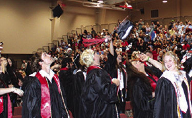 About 63 seniors were presented their high school diplomas before a packed crowd in the Kountze High School gymnasium Friday night. Prior to the presentation of diplomas, the crowd heard speeches by Valedictorian Reagan Carr, and Salutatorian Kylie Moyer. The KHS Choir had sung the National Anthem.