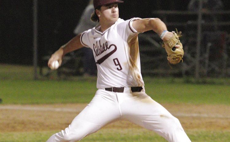 Logan Simmons is the Tigers ace. He allowed one run and two hits during a game against Vidor on Tuesday. He pitched 6 1/3rd inning. While he was on the mound he struck out an unbelievable 16 batters. Photo by Danny Reneau