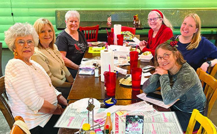 Friends of the Kountze Public Library who recently met for lunch at Tia Juanita’s restaurant are, at left, Ann Dixon, Julie Cowart and Gayle Stephens and, at right, Nancy Angel, Aubri Worsley and Mary Catherine Johnston. For information on joining the Friends of Kountze Public Library, email friendskountzelibrary@gmail.com. Courtesy Photo