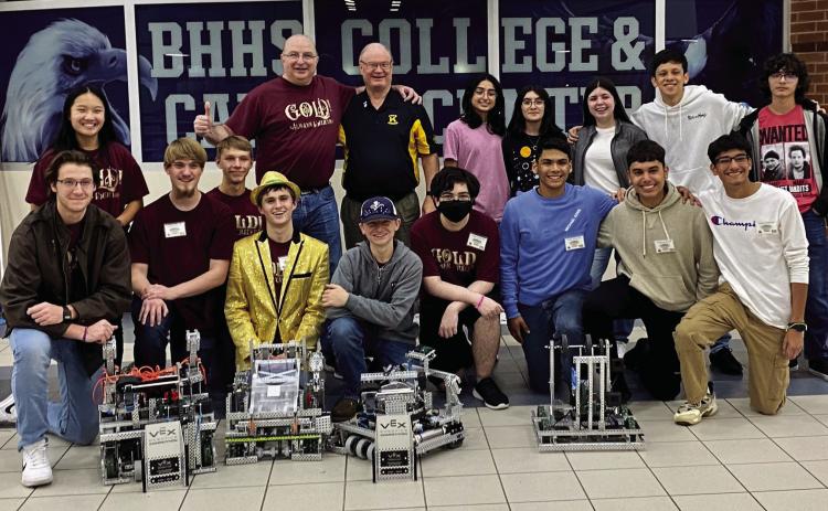 Silsbee High School robotics teams competed with over 50 teams at Barbers Hill High School in the robotics competition with three of the teams’ robots combined to win 24 matches. For more photos, see page 2A.