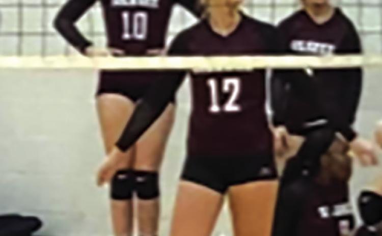 Kate Barnes prepares for the serve in one of the games in the Tarkington tournament. The sophomore setter was selected as the player of the week last week. Photo Courtesy of Herbert Mashall