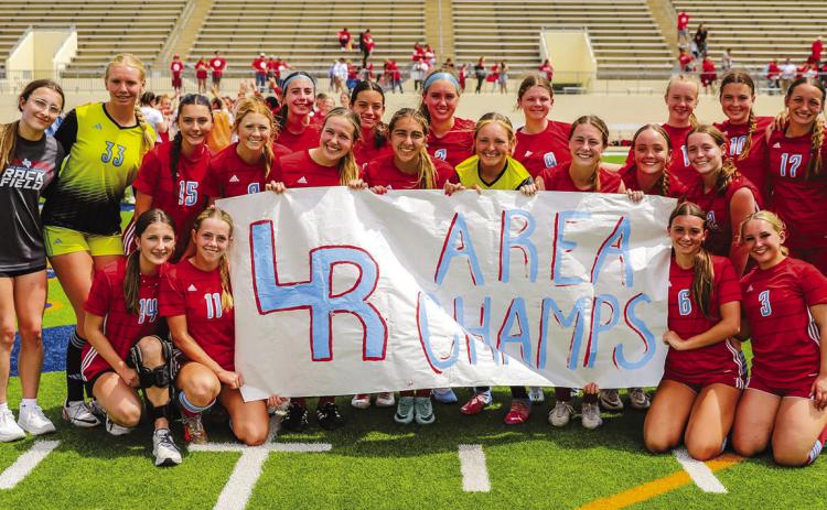 The Lumberton Lady Raiders won 4-0 over Bellville to become Area champions. Brent Guidry photo