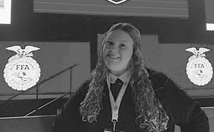 Cheyenne Cooley at 2022 FFA National Convention. Photo Courtesy of Silsbee ISD.